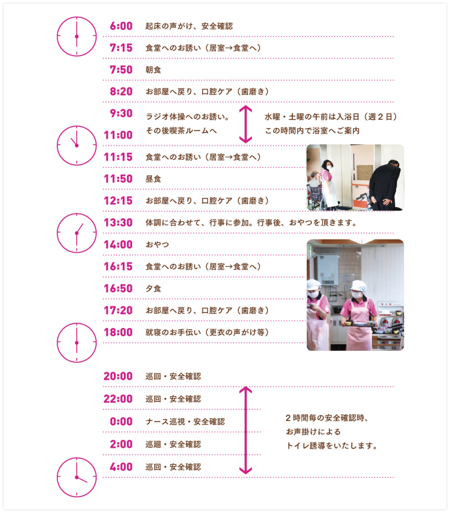 83歳女性、要介護1のご入居者様の1日のスケジュール